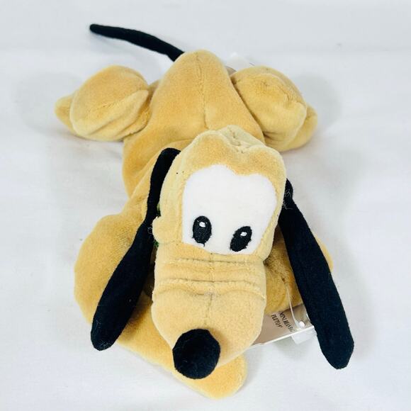 Disney Store 8” Plush Beanie Bag Mickey Goofy Pluto Lot Of 4 New With Tags - Picture 6 of 16